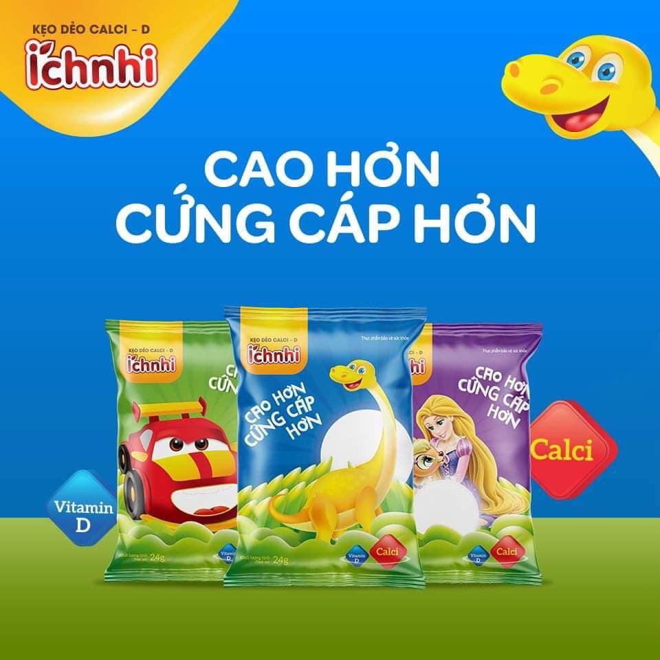 [Chính Hãng ] Kẹo dẻo Ích Nhi ( kẹo Calci_D tăng chiều cao, kẹo dẻo tăng đề kháng)