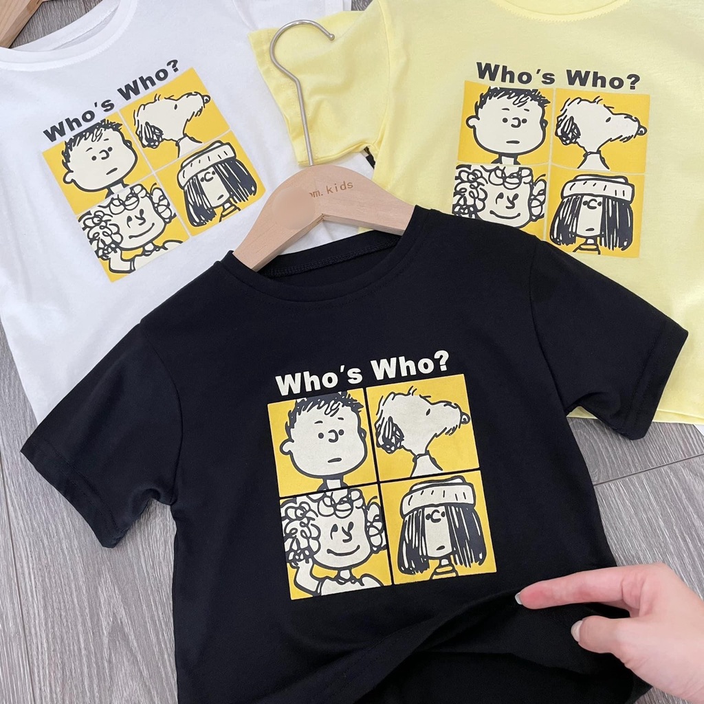 Bộ cotton WHO WHO quần kẻ bé trai