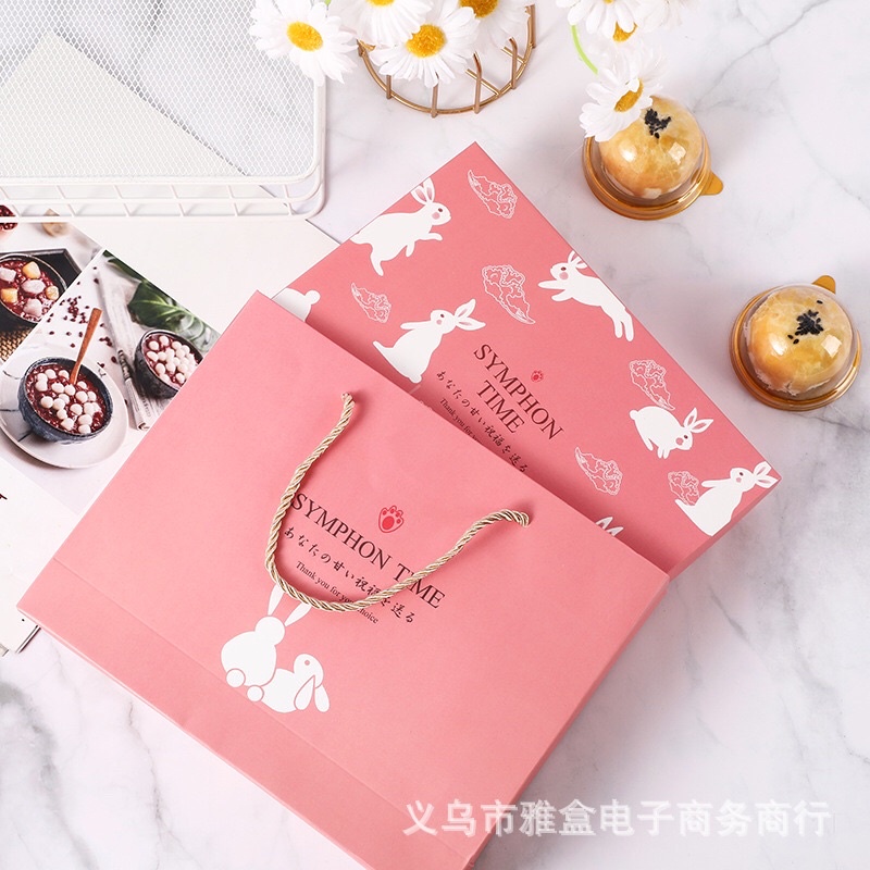 Set hộp và túi đựng bánh 80gr