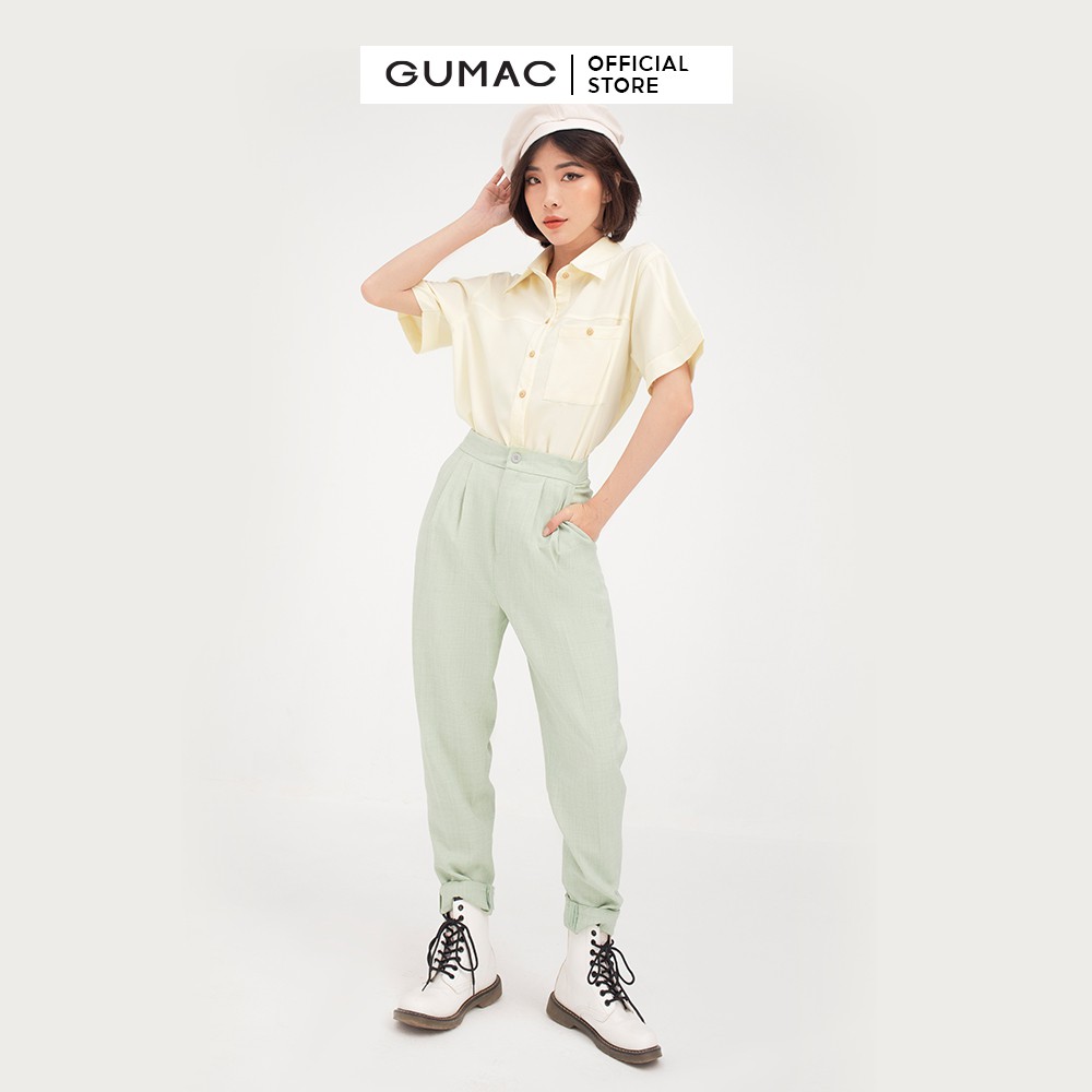 Quần tây nữ xếp ly GUMAC phong cách hàn quốc, nhiều màu đủ size QB425