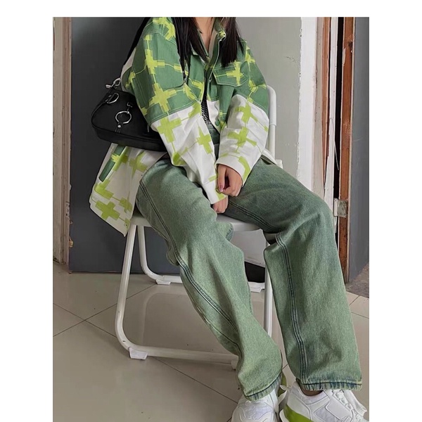 BAGGY JEANS XANH LÁ LOANG NHẸ | kèm ảnh thật