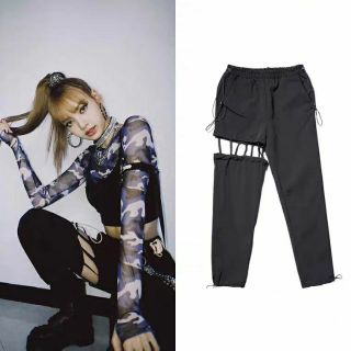 Quần Jogger Lisa ống nối dây nhỏ phá cách sành điệu (chất đẹp)
