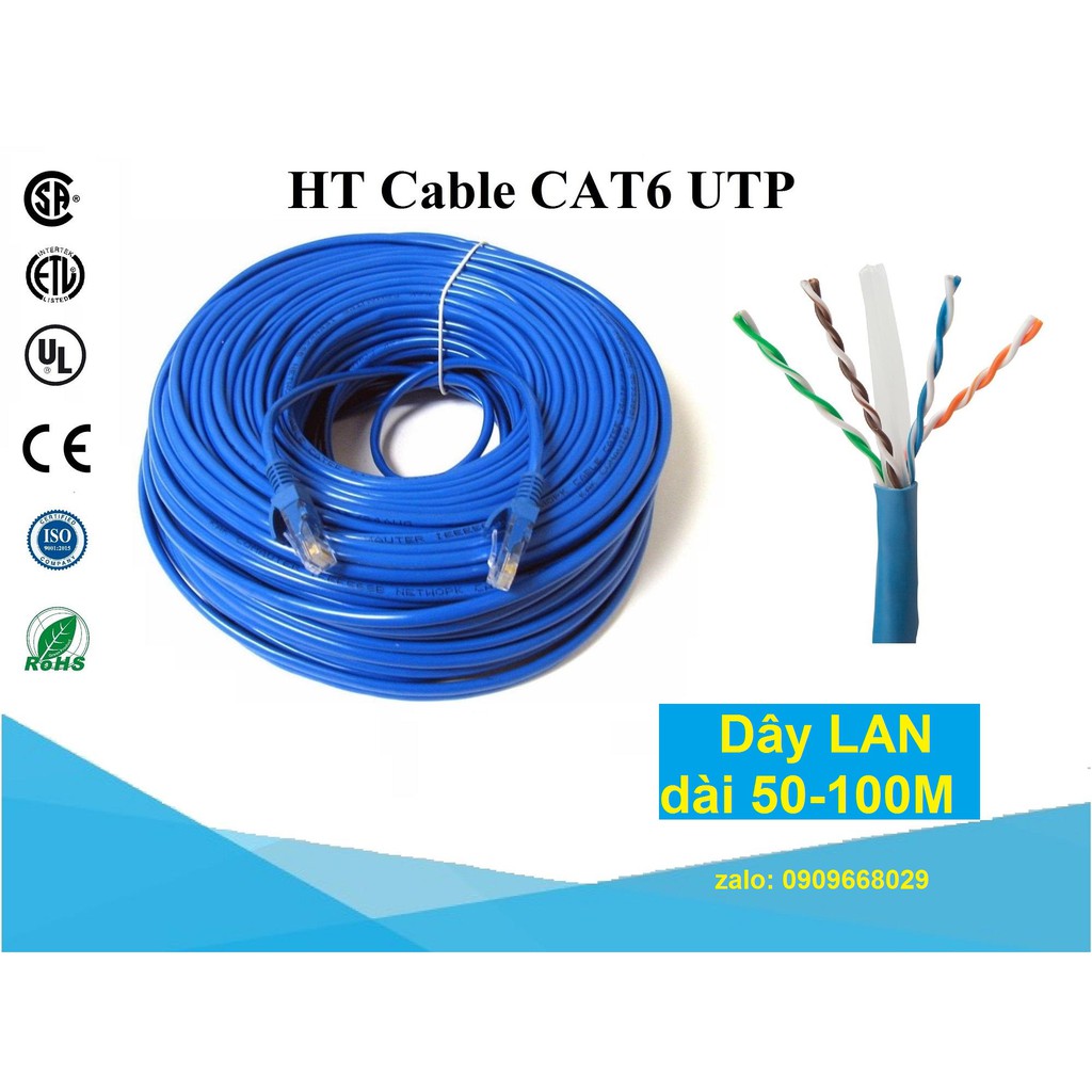 Dây cáp mạng LAN đúc sắn 2 đầu - 20M-25M-30M-40M