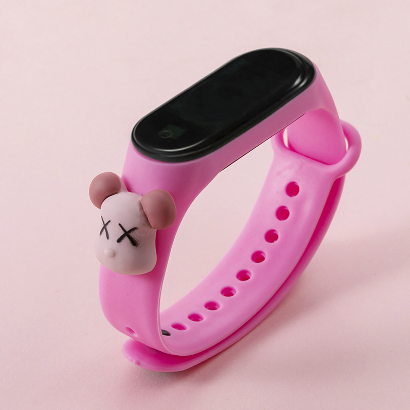 BCBL Đồng hồ điện tử dây silicone không thấm nước in hoạt hình kiểu thể thao cho trẻ em