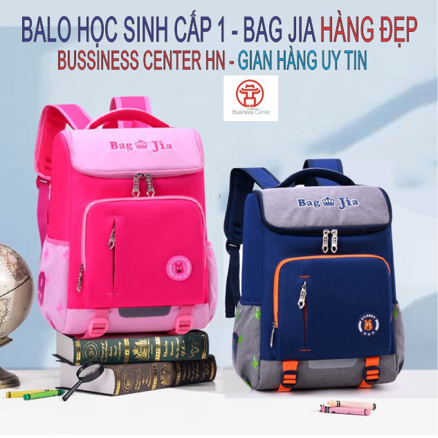 Balo học sinh cấp 1 Bagjim chống nước Hàng cao cấp Kích thước lớn hàng siêu nhẹ