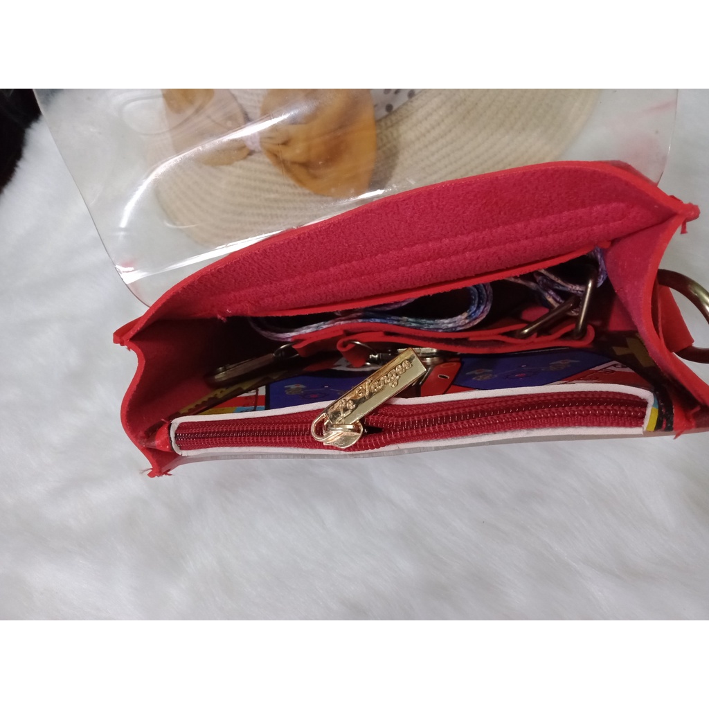 Xả kho cuối năm Túi FuRlLa nhựa trong dây thổ cẩm , ba lô