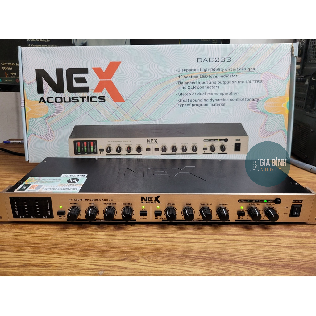 Máy nâng tiếng Nex DAC 233 có cổng quang & bluetooth - Hàng nhập khẩu