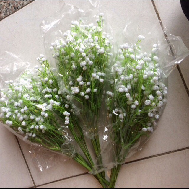 🌺Hoa Baby nhựa cao 30cm🌺 - Hoa giả trang trí lọ hoa, cành điểm