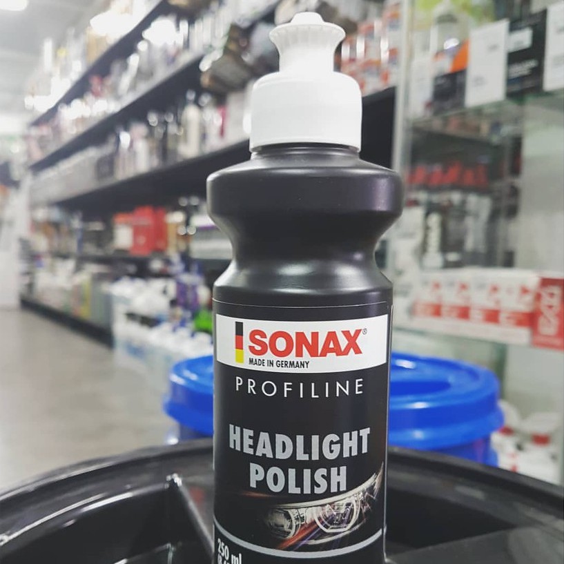SONAX - Kem Xoá Xước Đánh Bóng Đèn Pha Ô Tô (Sonax Headlight Polish 250ml)  [Hàng Đức Chính Hãng]