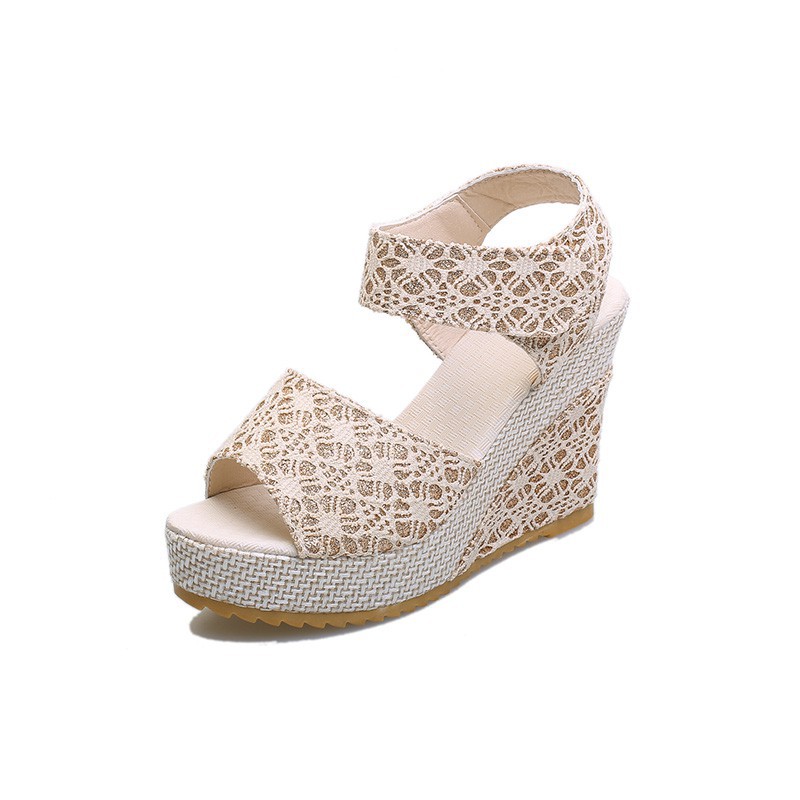 IELGY Giày cao gót nữ đế xuồng hở ngón