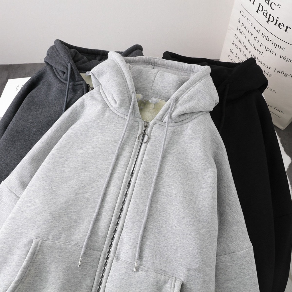 【Yuki】Áo khoác khóa bên trong lót bông siêu ấm 2021 | BigBuy360 - bigbuy360.vn