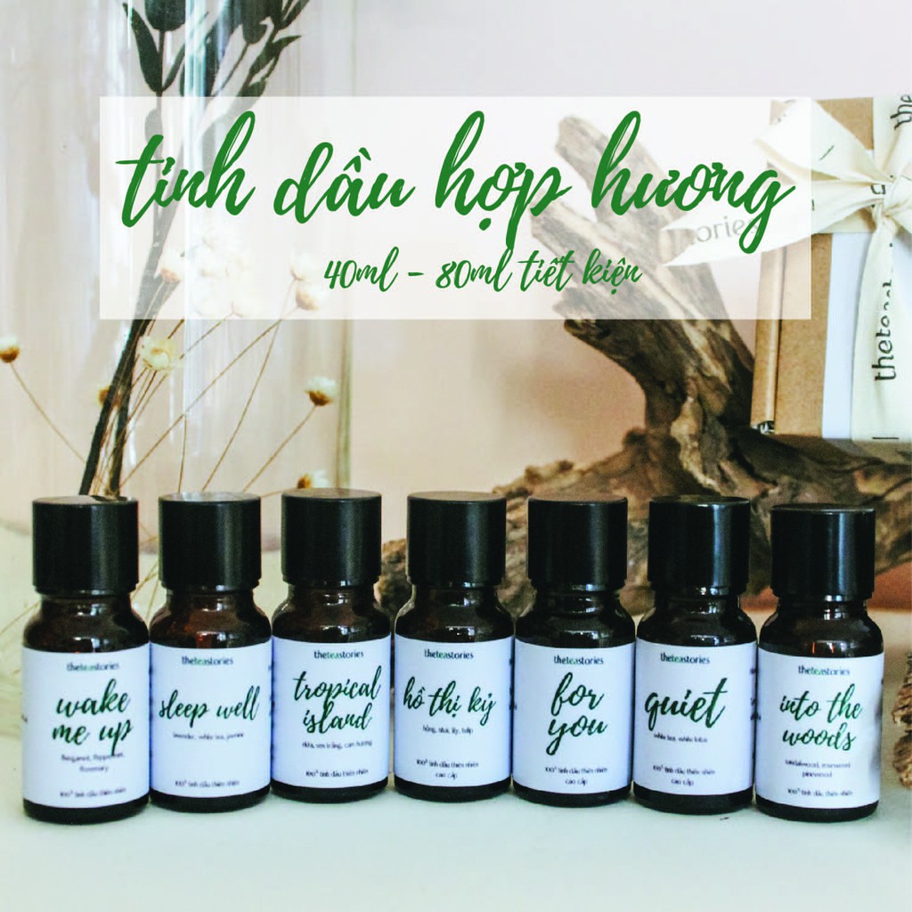 40ml - 80ml tinh dầu đơn hương/hợp hương nguyên chất, HỘP KHÔNG KÈM NƠ