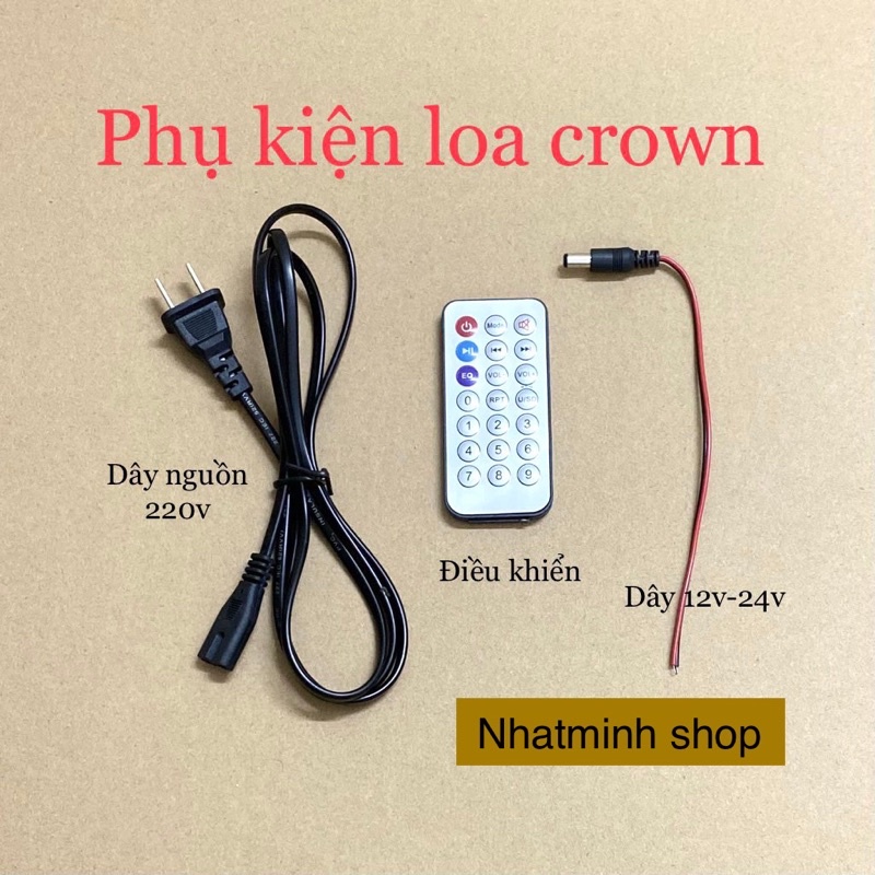 Loa Crown 4 tích hợp bluetooth( có 12-24 vôn).