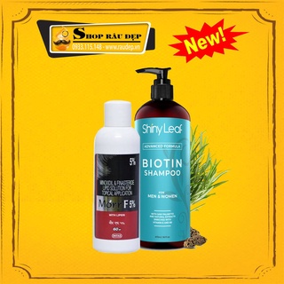  Combo: Hỗ Trợ Móc Toc Hói Nhanh Morr F5 + Dầu Gội Biotin Shiny Leaf
