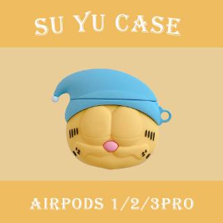 Vỏ Bảo Vệ Hộp Sạc Tai Nghe Không Dây AirPods 1/2/Pro3 Bằng Silicon Mềm Hình Mèo Garfield Dễ Thương