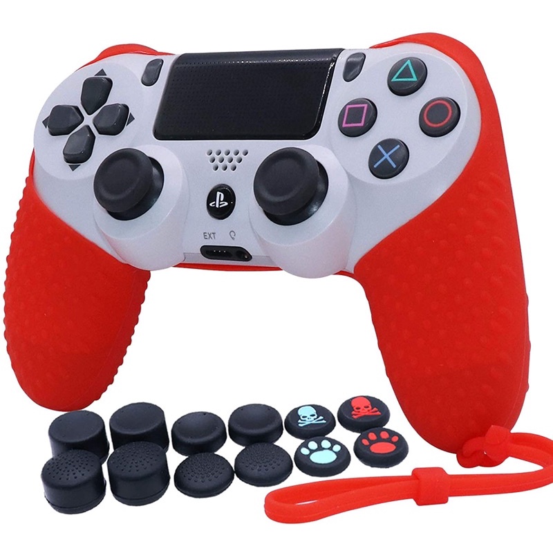 Bọc silicon hở mặt tay ps4 bảo vệ tay cầm Ps4 Vỏ Silicone tay cầm PS4 , núm bọc cần analog tay bấm ps4