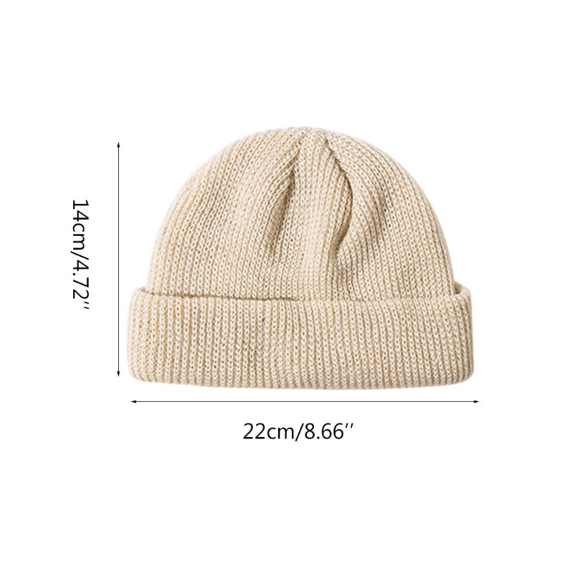 Mũ Len Beanie Phong Cách Retro 6 Màu Lựa Chọn