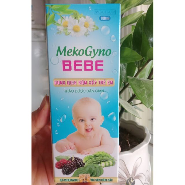 Dung Dịch Rôm Sẩy tắm gội cho bé MekoGyno BeBe 100ml - ngăn ngừa các bệnh ngoài da cho trẻ Meko - SGP