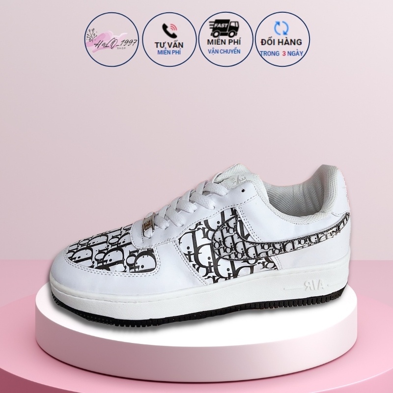 Giày Thể Thao Nam Nữ HOT 2021- Giày Sneaker Chữ Đen Đi Học, Đi Chơi Phong Cách-Rep11 Fullbox-Halo1997