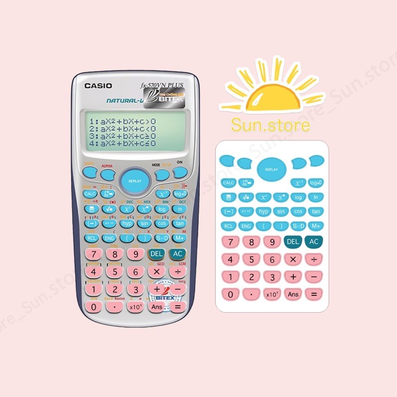 Sticker dán phím máy tính casio 570
