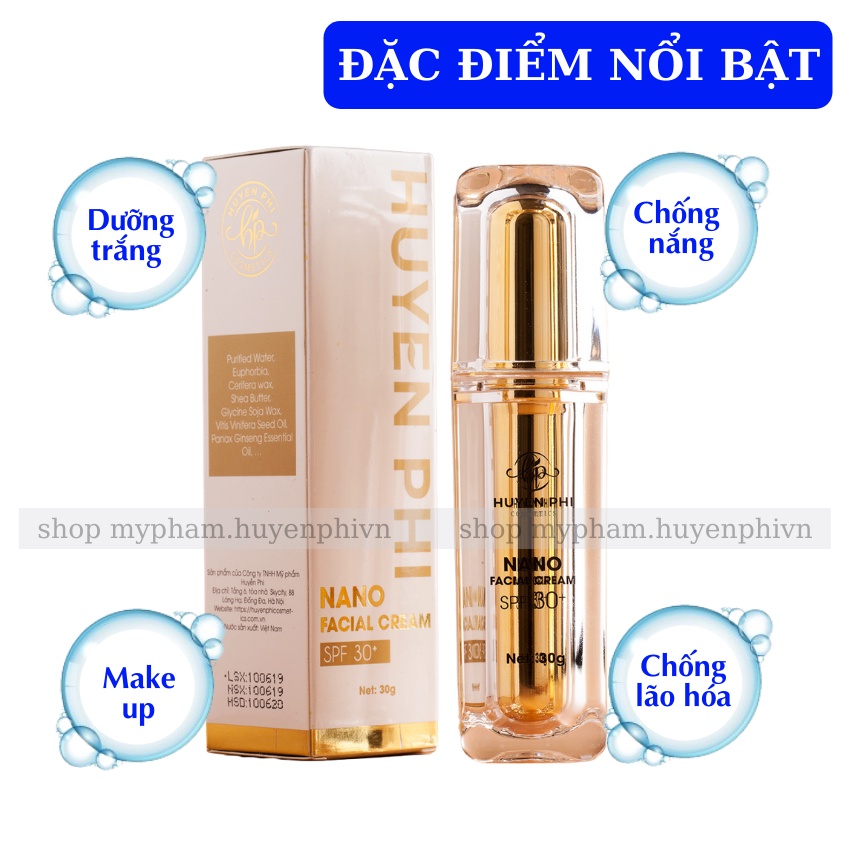 [Mã SKAMCLU9 giảm 10% đơn 100K] Kem Face Nano Huyền Phi - Dưỡng Trắng Căng Bóng, Chống Nắng và Makeup