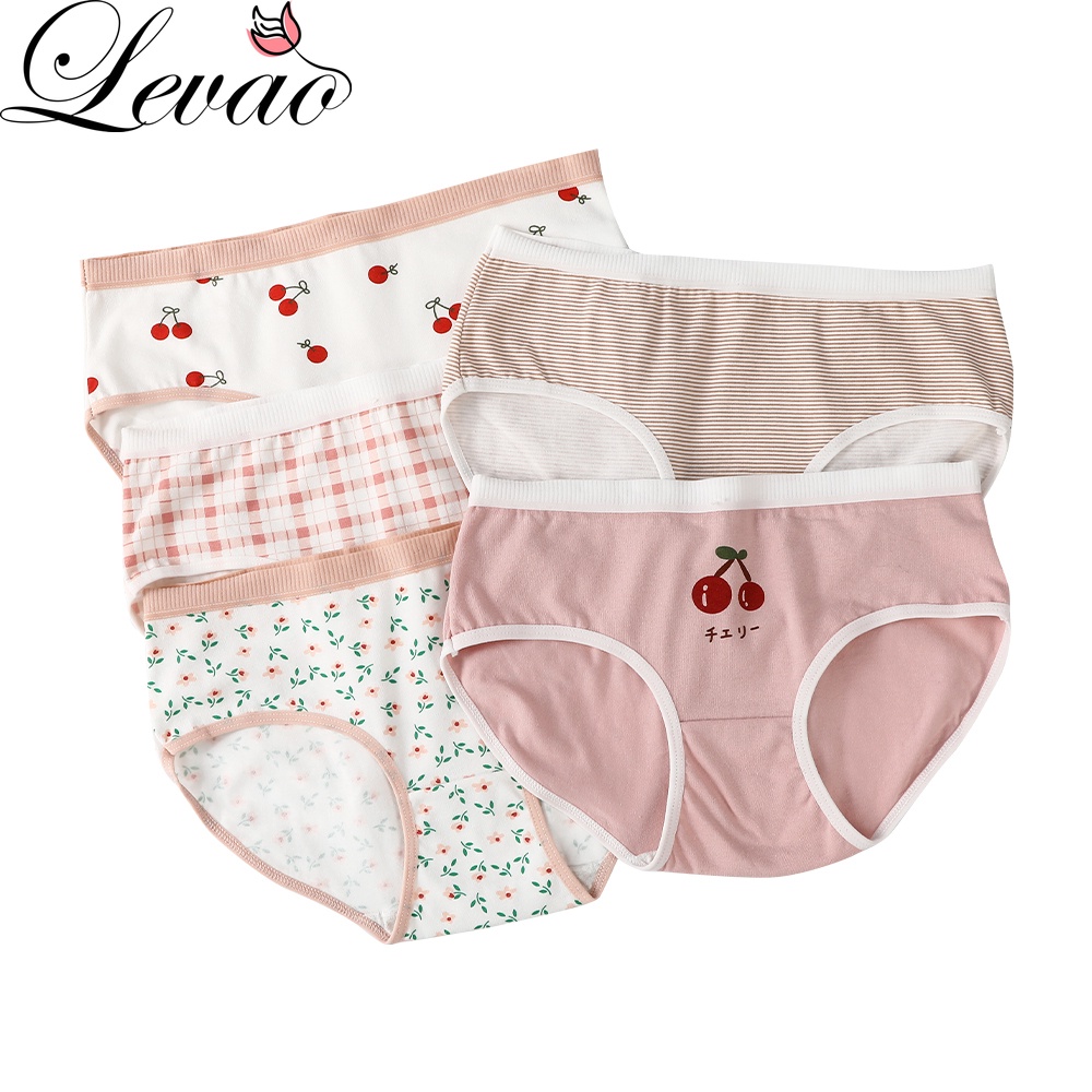 Quần lót LEVAO bằng cotton mềm mại thoáng khí cho nữ