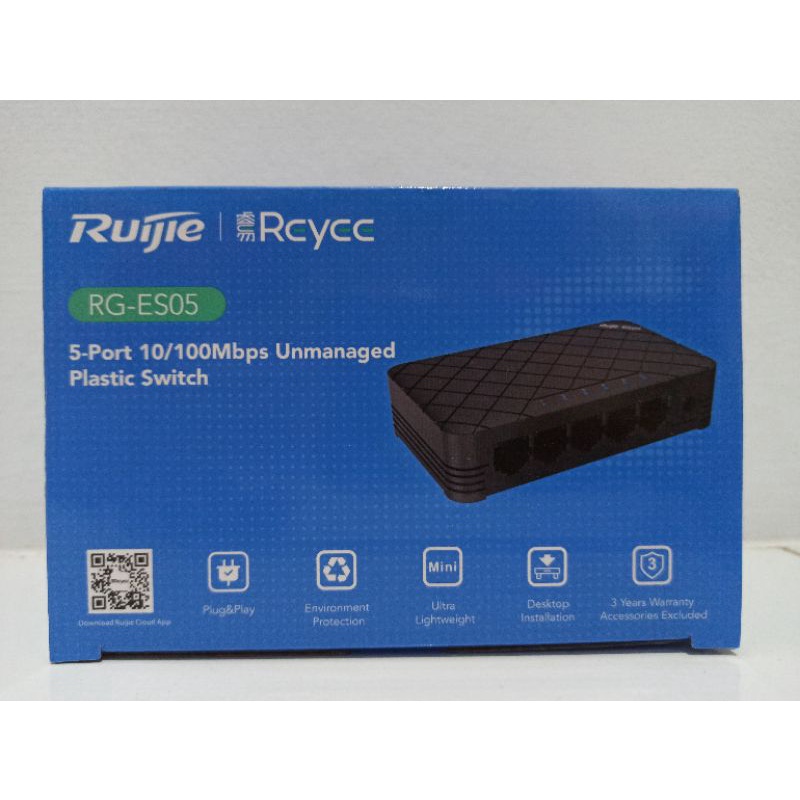 Switch chia mạng Ruijie RG-ES05 ES05 5 cổng 100, 5port (chính hãng 3 năm)