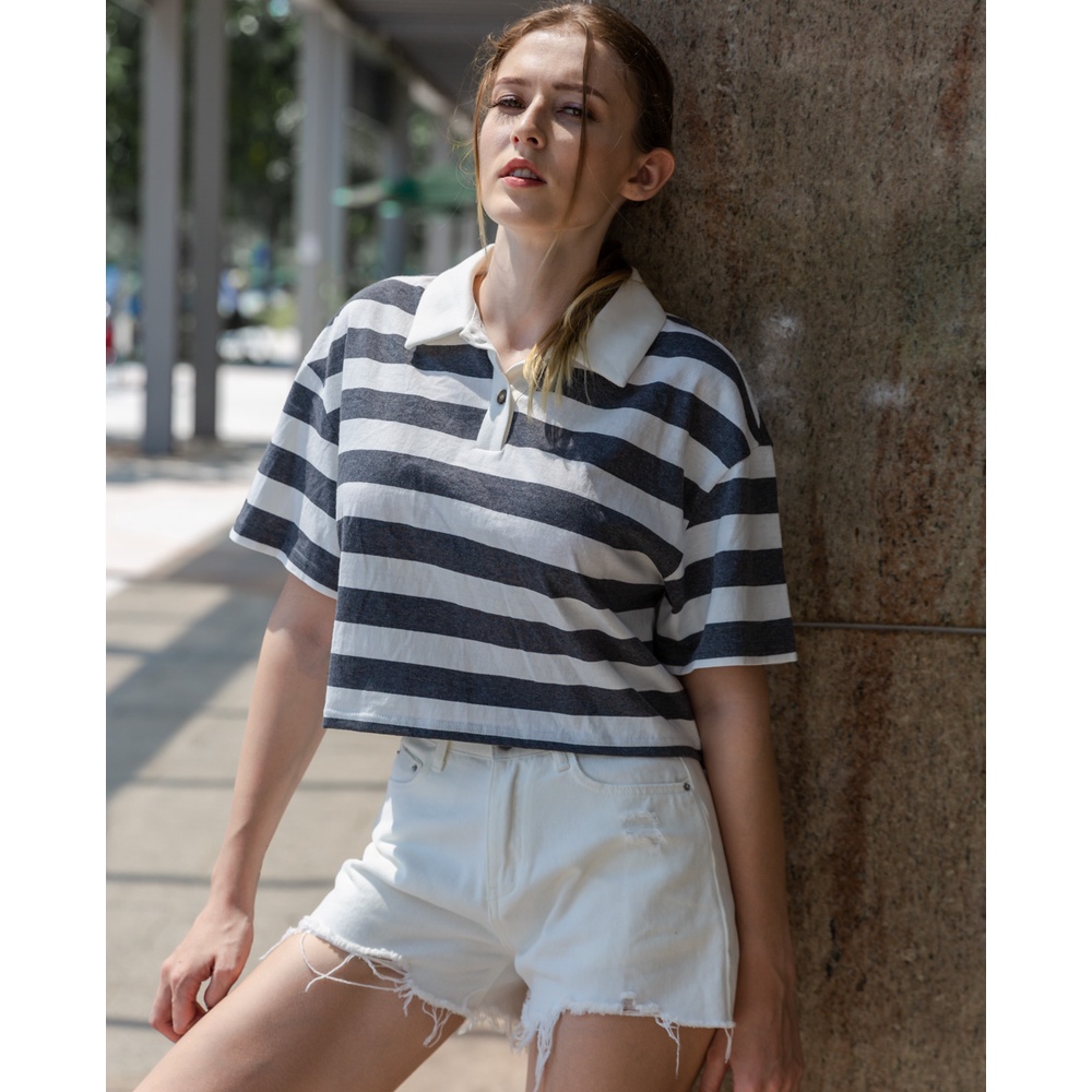 Áo thun nữ croptop tay ngắn J-P Fashion 10207219