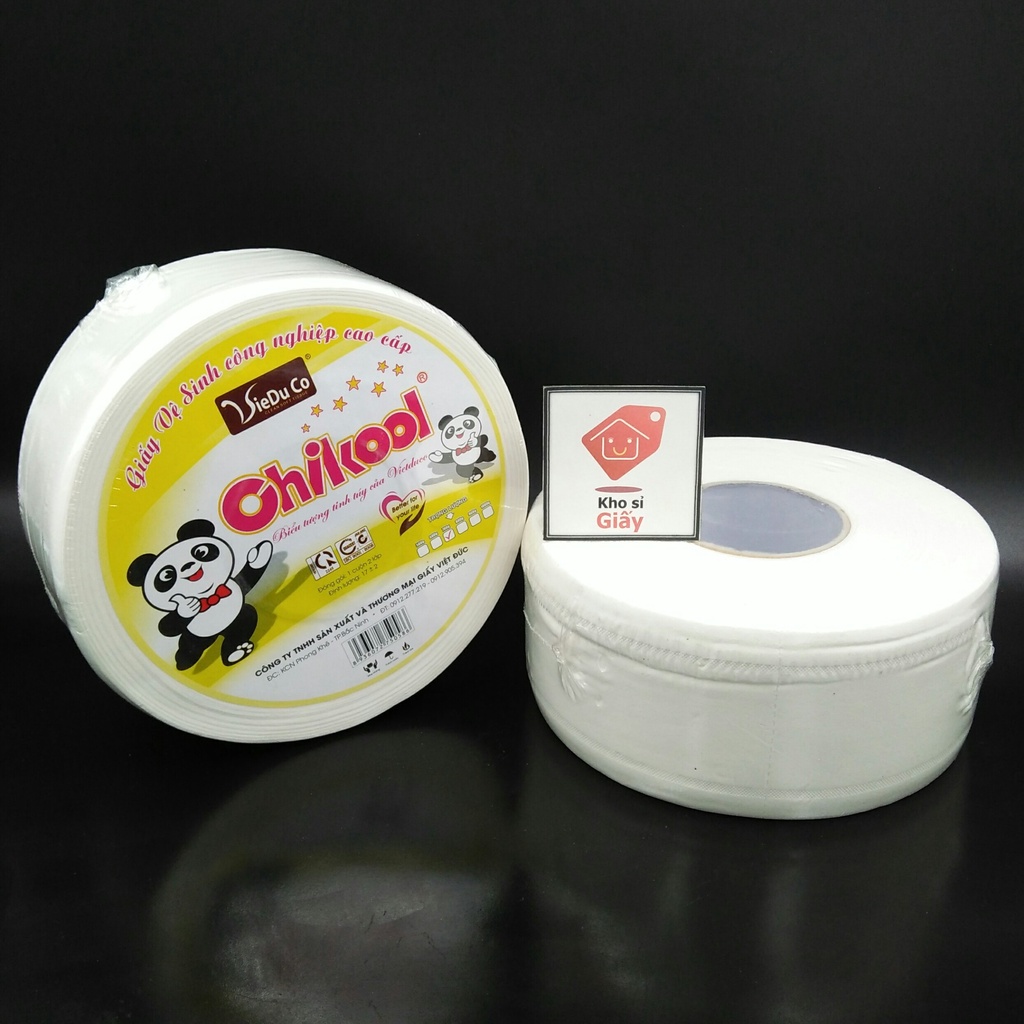 Giấy vệ sinh công nghiệp 500g cao cấp Chikool - Giấy cuộn loại 1