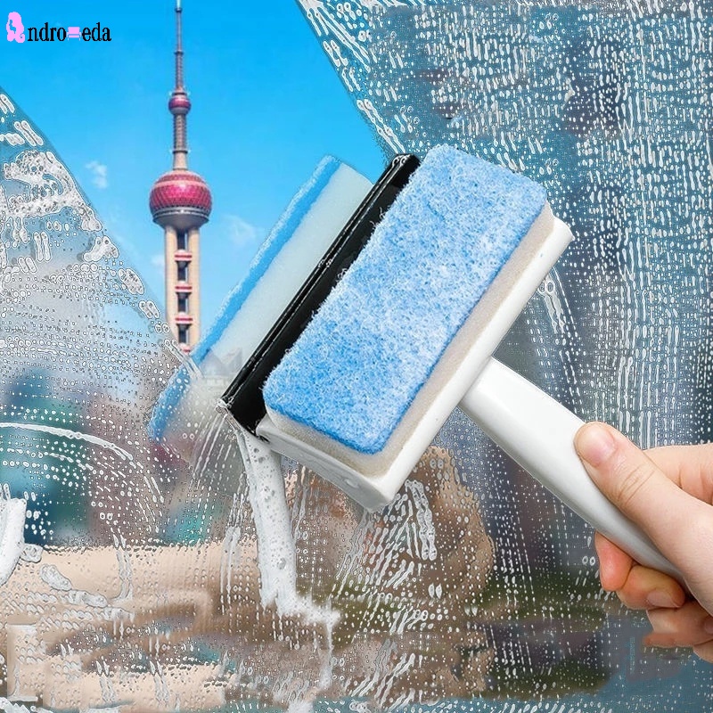 Dụng Cụ Vệ Sinh Cửa Kính Hai Mặt Đa Năng 2 Trong 1 Tiện Dụng