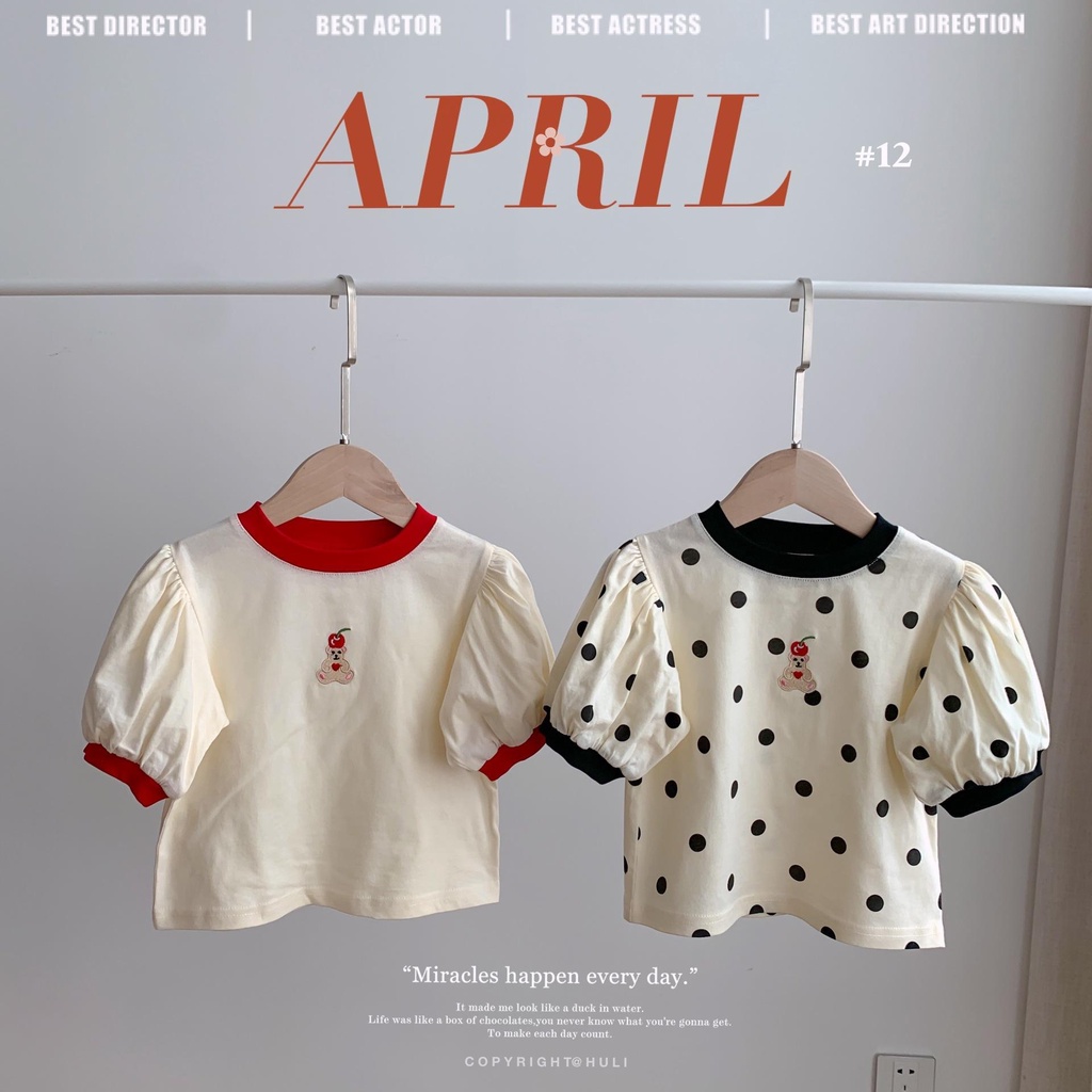 Áo Thun Tay Ngắn Họa Tiết Hoạt Hình Thời Trang Mùa Hè Theo Phong Cách Hàn Quốc Cho Bé