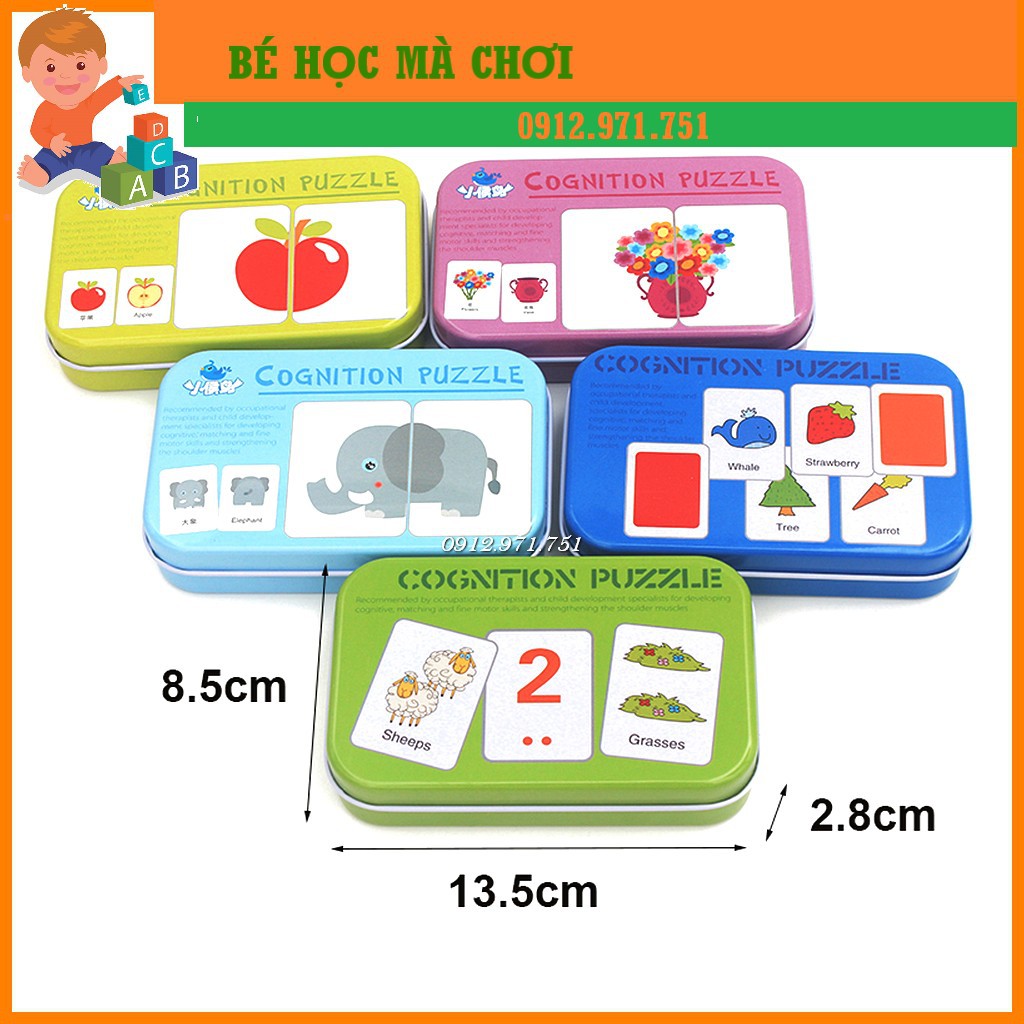 Ghép hình 2 mảnh hộp sắt