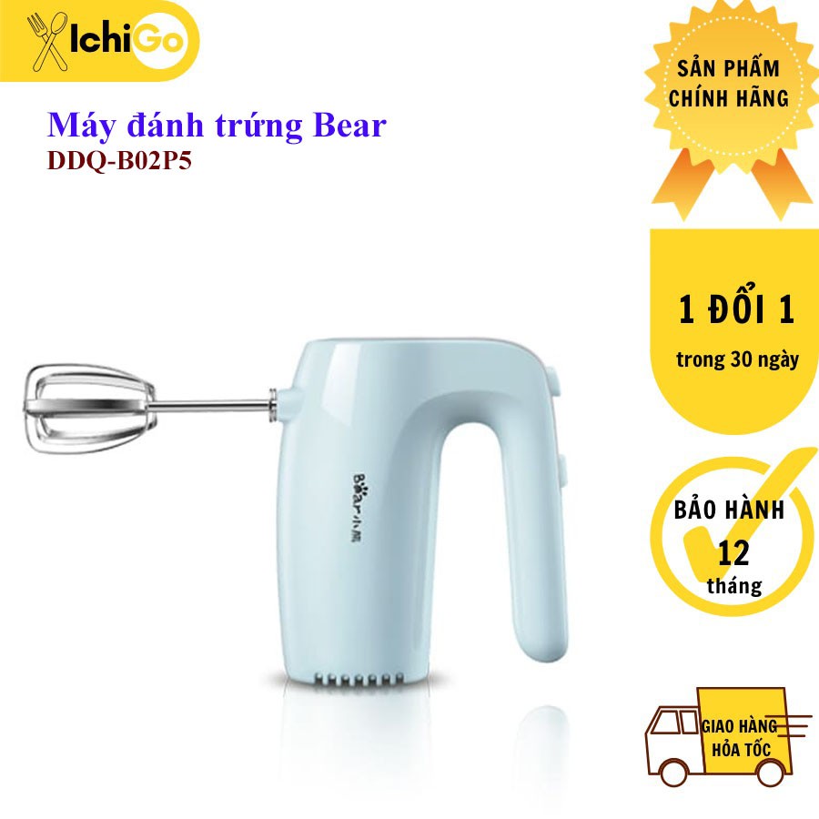 Máy đánh trứng cầm tay Bear DDQ-B02P5 (Hàng chính hãng 1 đổi 1 trong 30 ngày, bảo hành 12 tháng) - Ichigo_smarthome