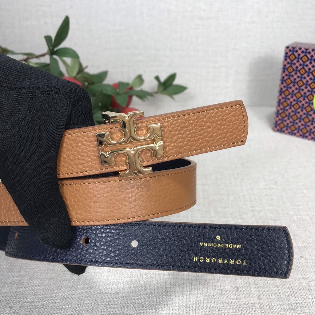 Nịt Tory burch xuất xịn da thật 100% mặt khóa logo mạ Gold sang trọng, thắt lưng nữ 2 mặt tiện dụng