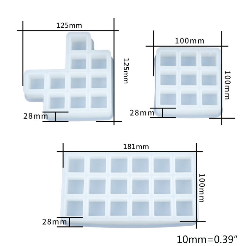 Khuôn Làm Hộp Đựng Son Môi Hình Vuông Bằng Nhựa Epoxy Độc Đáo DIY