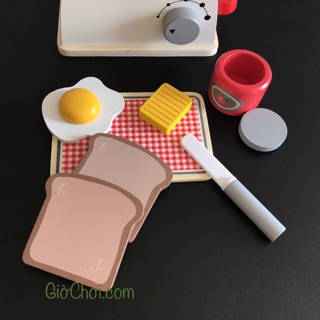Bộ đồ chơi gỗ máy nướng bánh mì