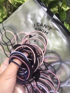 100 thun cột tóc kèm túi zip