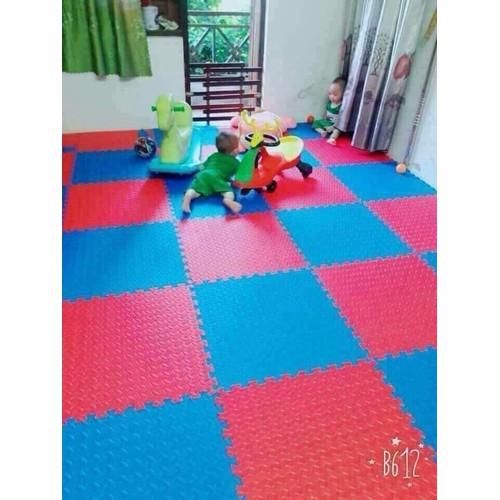 BỘ 16 MIẾNG THẢM XỐP LÓT SÀN - VÂN KHẾ (kích thước 1 tấm 60x60x1cm)