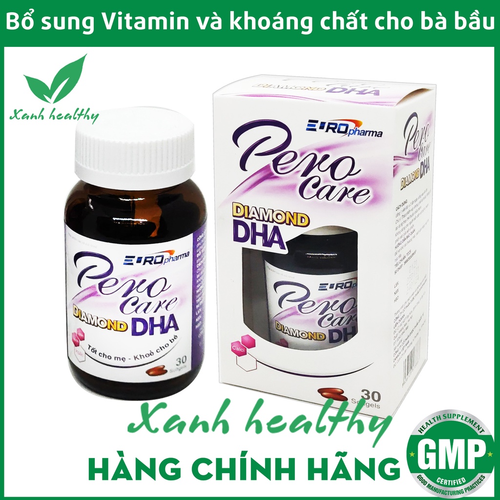 Viên uống bổ sung Omega 3, DHA, EPA và Vitamin tổng hợp cho Bà bầu Pero Care - Hộp 30 chuẩn GMP Bộ Y tế