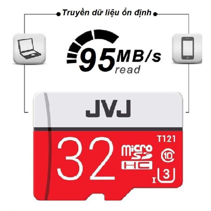 Thẻ nhớ 32Gb JVJ Pro U3 Class 10 – chuyên dụng cho CAMERA tốc độ cao