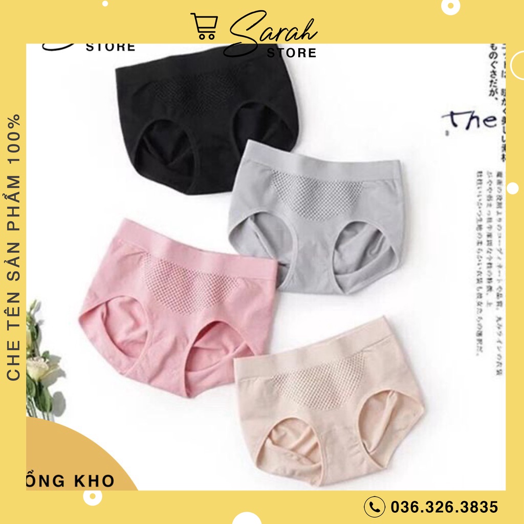 Quần Lót Cạp Ngắn Thông Hơi Nâng Mông Kháng KhuẩnTúi Zip (40-56kg)