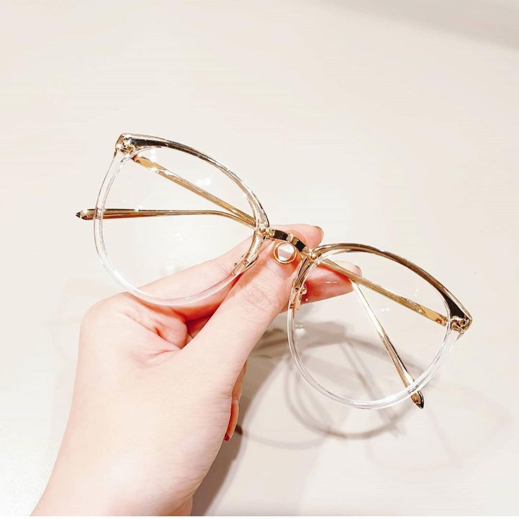 Kính giả cận thời trang mắt tròn Hottrend 2021 bảo vệ mắt chống tia UV, kính mát Unisex 019 | BigBuy360 - bigbuy360.vn