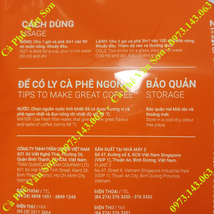 03 bịch cà phê sữa Good morning Trần Quang 480g (24 gói dài * 20g) mẫu xuân 2022 | BigBuy360 - bigbuy360.vn