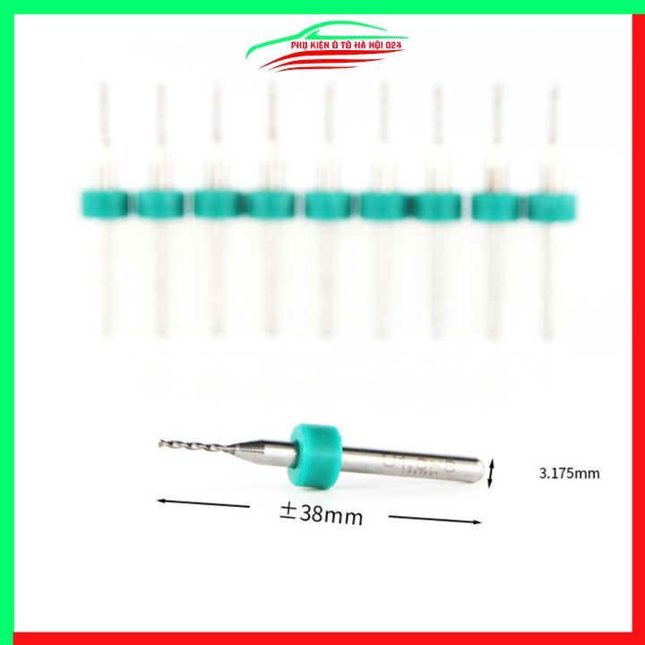 Hộp 10 mũi khoan CNC cao cấp độ chính xác cao đường kính mũi 1.0mm