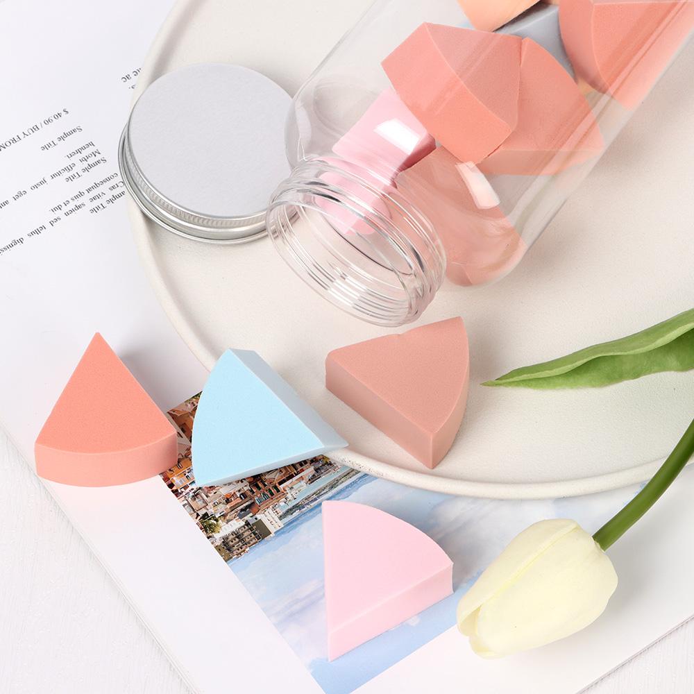 Set 12 Mút Trang Điểm Hình Tam Giác Dùng Tán Kem Nền Ướt / Khô