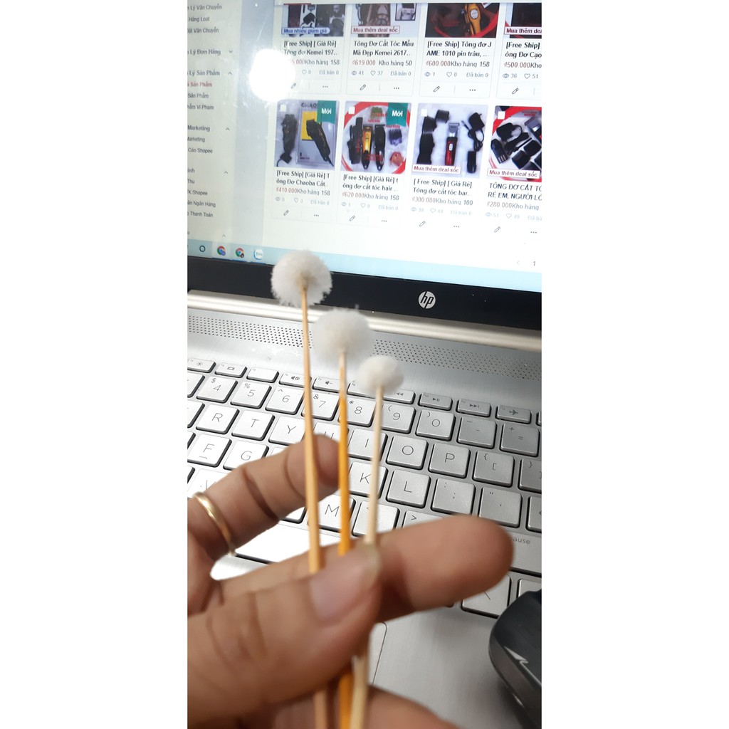 Bông rái tai lông vịt sạch loại 1 dùng cho em bé hay người lớn đều được, dùng gia đình, tái sử dụng