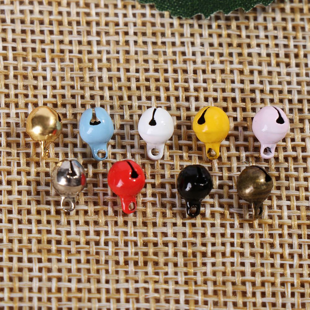 Set 10/20 chuông đồng mini 5mm siêu nhỏ 1/6 nhiều màu dùng làm đồ trang trí nhà búp bê DIY