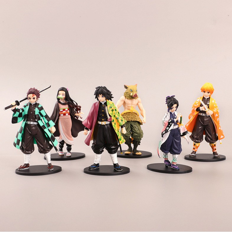 Mô Hình Demon Slayer Kimetsu no Yaiba Nhân Vật Figure Shinobu, Tanjirou, Zenitsu, Inosuke, Nezuko 15-17cm