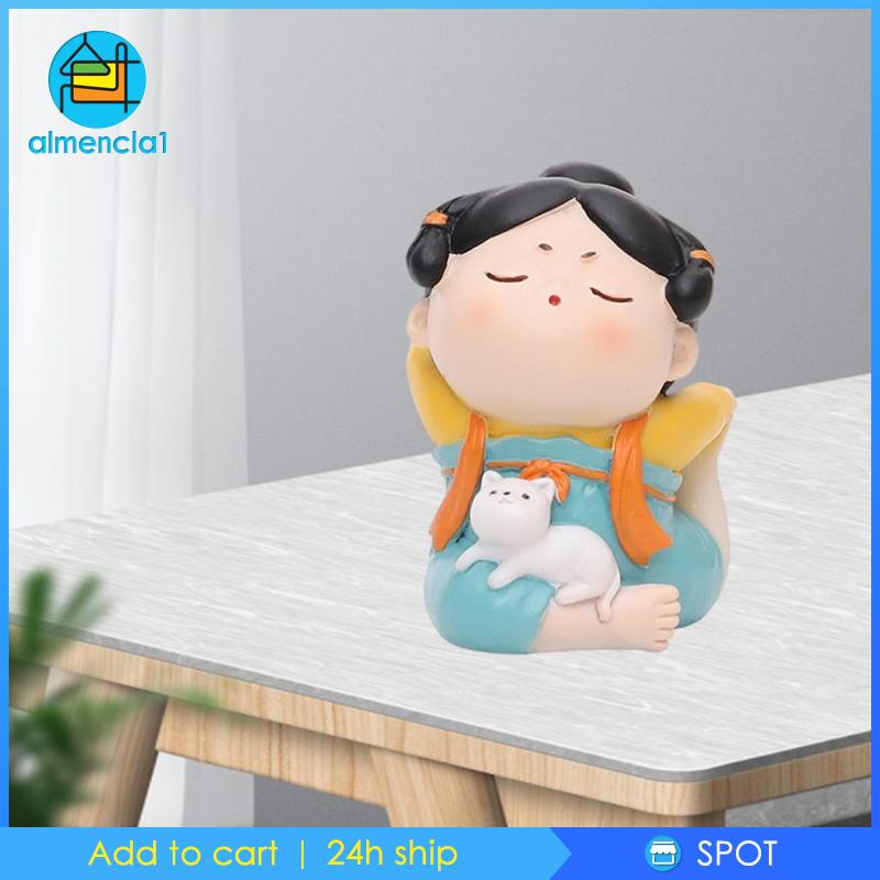 Tượng Người Tập Yoga Almencla1 Phong Cách Trung Hoa Cổ Điển Dùng Để Trang Trí Xe Hơi