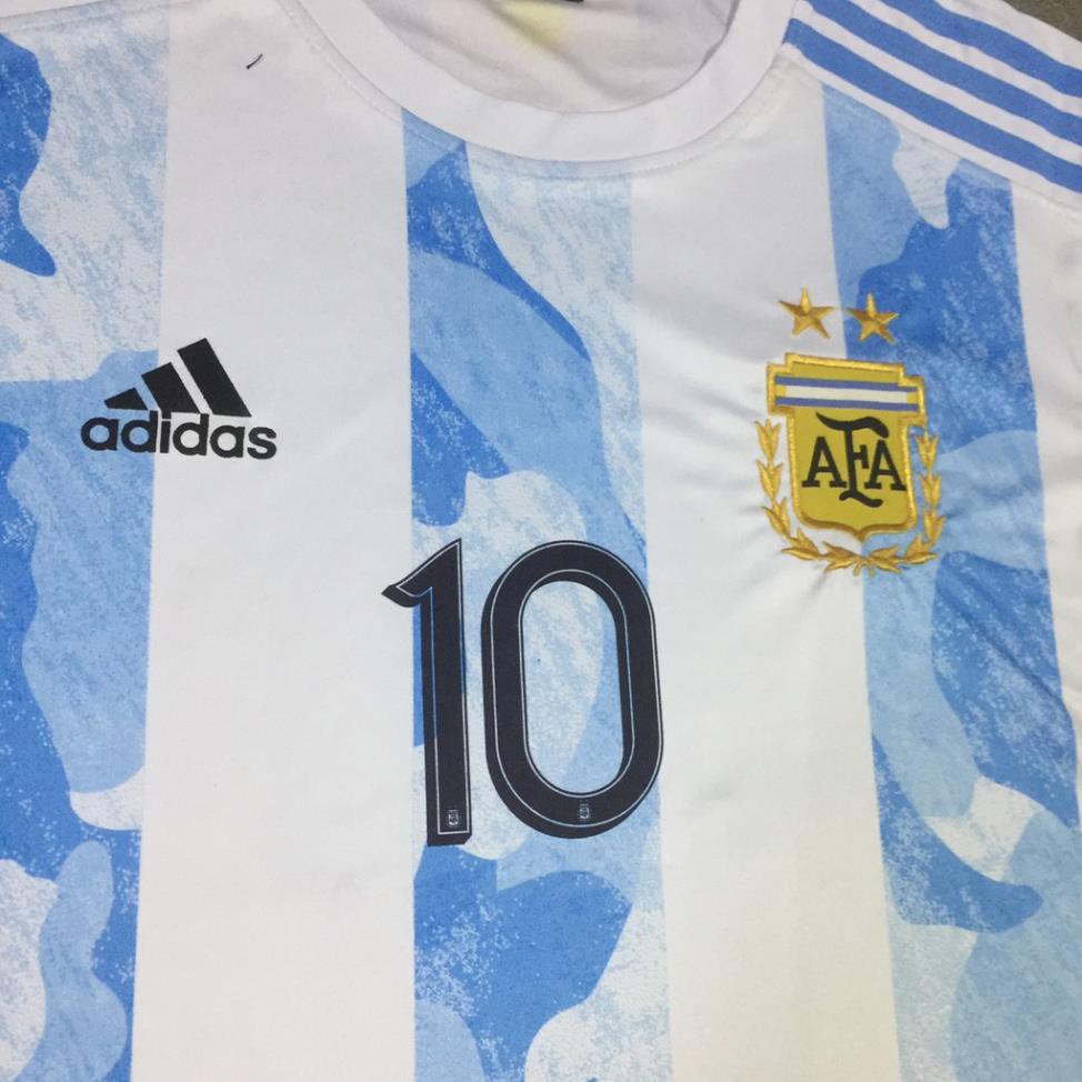 Bộ quần áo Bóng đá Ngôi sao Messi Argentina mới 2021-Áo đá banh đẹp  ༷